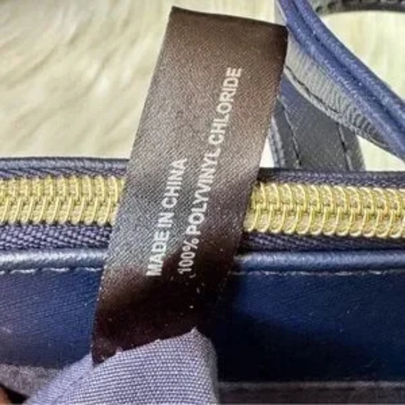 Reaction Kenneth Cole Arbol Dome Navy Blue Structured Satchel Handbag - Picture 7 of 16